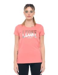Koszulka z bawełna na co dzień na siłownię. Czerwone koszulki sportowe damskie LEONE 1947 APPAREL, xs, bez wzorów, z bawełny, bez kołnierzyka. Za 84.16 zł.