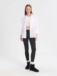 Legginsy basic - szary. Szare legginsy damskie Sinsay, l, bez wzorów. W wyprzedaży za 7.99 zł.