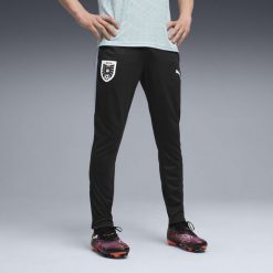 Męskie dopasowane spodnie treningowe reprezentacji Austrii PUMA. Czarne spodnie sportowe męskie Puma, m, bez wzorów, do piłki nożnej. Za 319.00 zł.