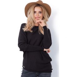 Czarna Asymetryczna Swetrowa Bluzka Oversize. Bluzki damskie Molly.pl. Za 159.90 zł.