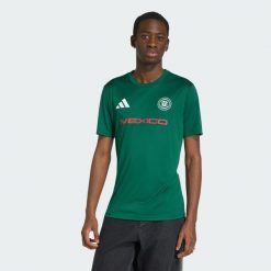 Koszulka Mistrzostwa Świata FIFA 26 Meksyk. Zielone koszulki sportowe męskie Adidas, uniwersalny, bez wzorów, z materiału, bez kołnierzyka, bez ramiączek, do piłki nożnej. Za 149.00 zł.