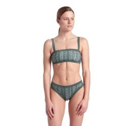 Strój kąpielowy damski dwuczęściowy pływacki basen plażę Arena Monogram. Zielone bikini damskie Arena, s, bez wzorów. Za 69.99 zł.