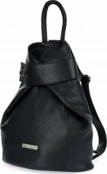 Beltimore Czarny skórzany plecak damski elegancki z zapięciem Beltimore T54 NoSize. Czarne plecaki damskie Beltimore, bez wzorów, eleganckie. Za 259.99 zł.