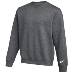 Bluza dresowa sportowa męska Park 26 Fleece Crew Swoosh. Szare bluzy męskie Nike, m, bez wzorów, z bawełny, bez kaptura, do piłki nożnej. Za 189.99 zł.
