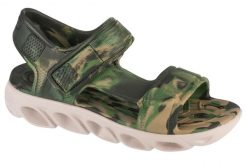 Sandały chłopięce, Hypno-Splash - Hydrotastic. Zielone sandały chłopięce Skechers, z materiału, bez zapięcia. Za 149.99 zł.