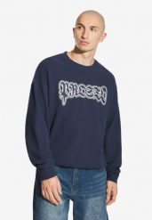 Bluza sportowa męska Prosto Graffiti Logo bez kaptura. Niebieskie bluzy męskie Prosto., l, z aplikacjami, z bawełny, bez kaptura. Za 116.99 zł.