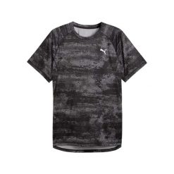 T-Shirt Puma M Run Velocity Aop Tee Dorośli. Czarne t-shirty męskie Puma, m, bez wzorów, z materiału, klasyczne, bez kołnierzyka. Za 190.99 zł.