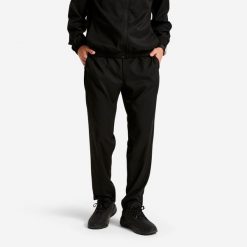 Spodnie dresowe męskie Domyos. Czarne spodnie sportowe męskie DOMYOS, l, bez wzorów, z dresówki, na fitness i siłownię. Za 44.99 zł.
