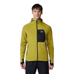 Bluza z kapturem z pełnym zamkiem błyskawicznym Mountain Hardwear Polartec® Powe. Zielone bluzy męskie Mountain Hardwear, l, bez wzorów, z polaru, z kapturem, wspinaczkowe. Za 839.50 zł.