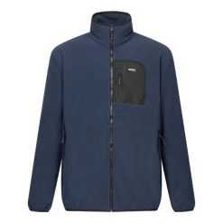 Bluza Polarowa Męska Pełen Suwak Frankie. Czarne bluzy męskie Regatta, na zimę, l, z aplikacjami, z materiału, bez kaptura. Za 179.99 zł.