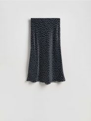 Spódnica z wiskozy - czarny. Czarne spódnice damskie Reserved, l, bez wzorów, z wiskozy, proste. Za 129.99 zł.