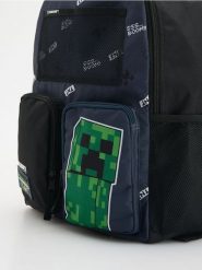 Plecak Minecraft - granatowy. Niebieskie torby i plecaki dziecięce Reserved, z materiału, małe. W wyprzedaży za 55.99 zł.