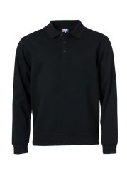 Clique Basic Polo Sweter z tkaniny stabilizowanej – black. Czarne swetry przez głowę męskie CLIQUE, xl, bez wzorów, z bawełny, bez kołnierzyka. Za 160.27 zł.