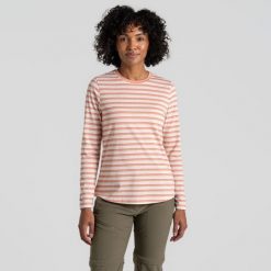Longsleeve damski Craghoppers NosiLife Akona LS Top. Żółte koszulki sportowe damskie Craghoppers, bez wzorów, sportowe, bez kołnierzyka. Za 255.10 zł.