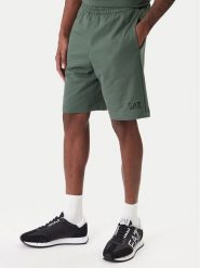 EA7 Emporio Armani Szorty sportowe 8NPS65 PJVRZ U7260 Zielony Regular Fit. Zielone krótkie spodenki sportowe męskie EA7 Emporio Armani, m, bez wzorów, z bawełny. Za 319.99 zł.