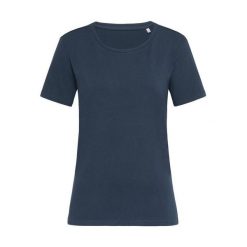 Koszulka Damska Claire Crew Neck Relaxed Fit T-shirt. Niebieskie koszulki sportowe damskie Stedman, s, bez wzorów, bez kołnierzyka, bez ramiączek, trekkingowe. Za 59.99 zł.