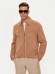 Boss Kurtka skórzana Malbano4 50510178 Beżowy Regular Fit. Brązowe kurtki męskie Boss, m, bez wzorów, ze skóry, bez kaptura. Za 1,999.00 zł.