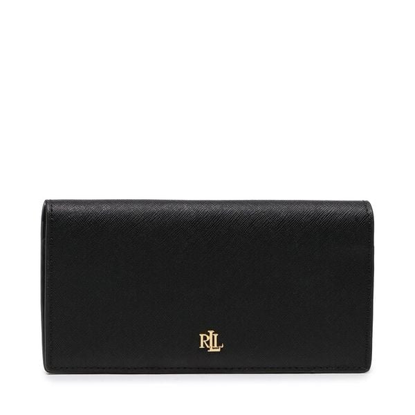 Portfel LAUREN RALPH LAUREN. Czarne portfele damskie Lauren Ralph Lauren, bez wzorów. Za 411.99 zł.