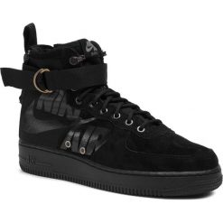 Buty NIKE - Sf Af1 Mid 917753 008 Black/Black/Cool Grey. Czarne półbuty na co dzień męskie Nike, z materiału, klasyczne, bez zapięcia. W wyprzedaży za 539.00 zł.