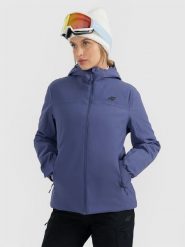 4F Kurtka narciarska membrana 5000 damska - granatowa XS. Niebieskie kurtki damskie 4f, na zimę, xs, bez wzorów, z materiału, bez kaptura. Za 349.99 zł.