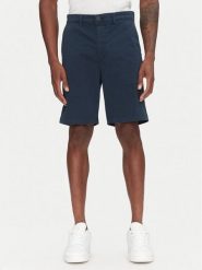 Pepe Jeans Szorty materiałowe PM801181 Granatowy Regular Fit. Niebieskie szorty męskie Pepe Jeans, m, bez wzorów, z bawełny. Za 159.99 zł.