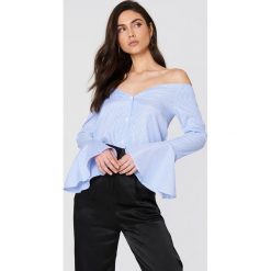 Boohoo Koszula w paski Bardot - Blue,Multicolor. Koszule damskie Boohoo. W wyprzedaży za 30.28 zł.