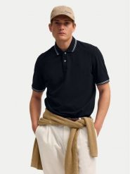 Bugatti Polo 8150-15001E Granatowy Regular Fit. Niebieskie koszulki polo męskie Bugatti, m, bez wzorów, z bawełny, bez ramiączek. Za 179.99 zł.