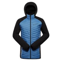Bluza męska hybrydowa sportowa Alpine Pro Norn. Niebieskie bluzy sportowe męskie Alpine Pro, m, bez wzorów, z materiału, z kapturem, trekkingowe. Za 399.00 zł.
