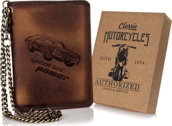 Always Wild Duży, skórzany portfel męski z łańcuszkiem NoSize. Portfele męskie Always Wild, bez wzorów. Za 139.69 zł.