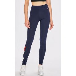 Fila - Legginsy. Szare legginsy damskie Fila, z nadrukiem, z bawełny. W wyprzedaży za 149.90 zł.