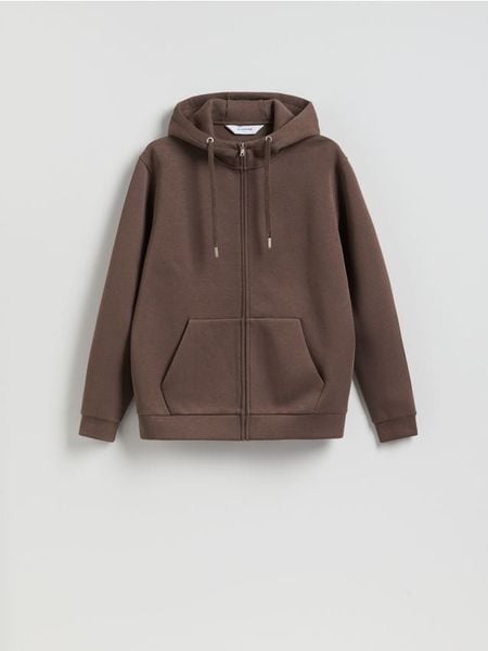 Bluza z kapturem - beżowy. Brązowe bluzy męskie Reserved, l, bez wzorów, z bawełny, z kapturem. Za 149.99 zł.