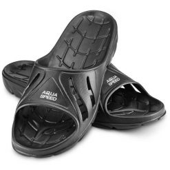 Klapki basenowe Aqua Speed Alabama. Niebieskie klapki damskie Aqua-Speed, bez wzorów, sportowe, bez obcasa. Za 49.99 zł.