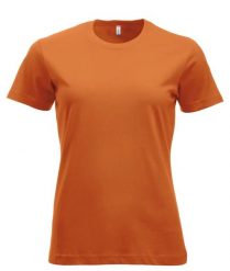 Clique New Classic-T Women - Klasyczny T-shirt z bawełny ringspun. Brązowe t-shirty damskie CLIQUE, xl, bez wzorów, z bawełny, klasyczne, bez kołnierzyka. Za 104.55 zł.