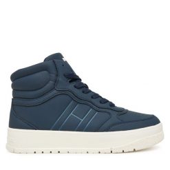 Sneakersy Tommy Hilfiger. Niebieskie trampki i tenisówki chłopięce Tommy Hilfiger, bez wzorów, bez zapięcia. Za 349.99 zł.