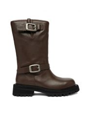 G-Star Raw Kozaki EO-ERVA-LT2520-101 Brązowy. Brązowe kozaki damskie G-Star Raw, ze skóry, bez obcasa, na płaskiej podeszwie. Za 579.99 zł.