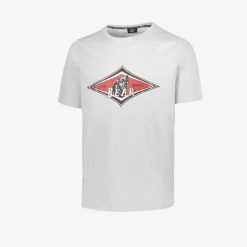 Koszulka T-shirt Bear Big Logo biała. Białe koszulki sportowe męskie BEAR, l, bez wzorów, z bawełny, bez kołnierzyka, bez ramiączek. Za 148.01 zł.
