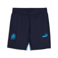 Szorty OM Archive 2024/25. Niebieskie krótkie spodenki sportowe męskie Puma, bez wzorów, do piłki nożnej. Za 232.50 zł.