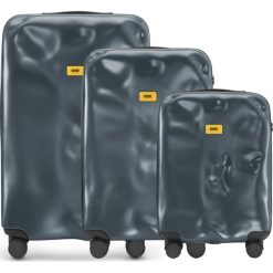 Walizki Icon w zestawie 3 el. matowy szary. Walizki męskie Crash Baggage, z materiału. Za 2,628.00 zł.