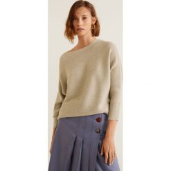 Mango - Sweter Vanessa. Szare swetry damskie Mango, z dzianiny, z dekoltem w łódkę. Za 139.90 zł.