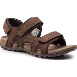 Sandały MERRELL - Sandspur Lee Backstrap J90495 Dark Earth. Brązowe sandały męskie Merrell, z lycry, bez zapięcia. W wyprzedaży za 239.00 zł.
