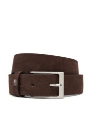 Tommy Hilfiger Pasek Męski Layton 3.5 Nubuck AM0AM13754 Brązowy. Brązowe paski damskie Tommy Hilfiger, bez wzorów, z nubiku. Za 229.99 zł.