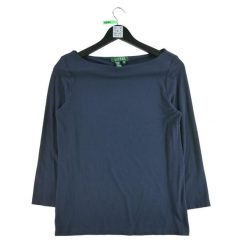 Second life - Damski sweter w kolorze granatowym - Stan bardzo dobry. Niebieskie swetry damskie Ralph Lauren, bez wzorów, sportowe, bez kołnierzyka, bez ramiączek, bez kaptura. Za 101.48 zł.