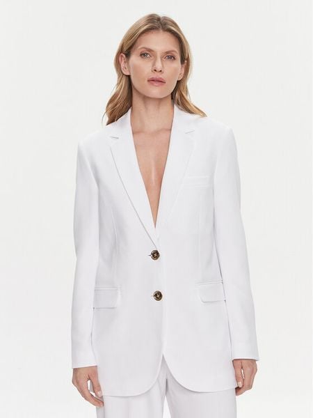 MICHAEL Michael Kors Marynarka MR3100CENX Biały Regular Fit. Białe żakiety damskie MICHAEL Michael Kors, bez wzorów, z syntetyku. Za 1,259.00 zł.