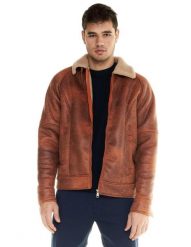 Męska kurtka typu sherpa Leone Shades. Żółte kurtki męskie LEONE 1947 APPAREL, l, bez wzorów, z materiału. Za 273.61 zł.