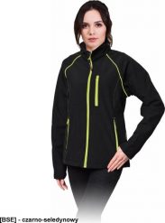 R.E.I.S. SHELLADY-J - Damska kurtka ochronna z materiału SOFTSHELL, kołnierz stójka XL. Brązowe kurtki damskie R.E.I.S., s, bez wzorów, z softshellu, bez kaptura. Za 131.73 zł.