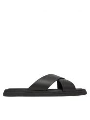 Calvin Klein Klapki Criss Cross Sandal HM0HM01737 Czarny. Czarne klapki męskie Calvin Klein, ze skóry. Za 449.99 zł.