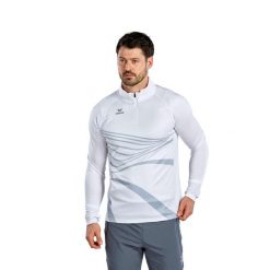 Bluza Erima Racing. Białe bluzki z długim rękawem męskie Erima, na zimę, bez wzorów, bez kołnierzyka, bez ramiączek, do biegania. Za 301.99 zł.