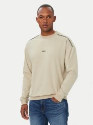 HUGO Bluza Noah 50566160 Beżowy Regular Fit. Brązowe bluzy męskie Hugo, m, bez wzorów, z bawełny, bez kaptura. Za 379.99 zł.
