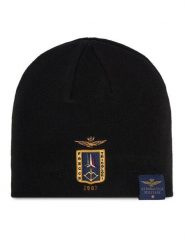 Aeronautica Militare Czapka 262CU0092UL00450 Czarny. Czarne rękawiczki męskie Aeronautica Militare, na zimę, bez wzorów. Za 179.99 zł.