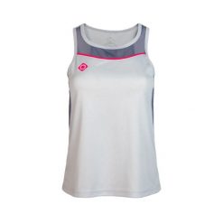 Koszulka PARMA, oddychający i szybkoschnący techniczny top do uprawiania sportu. Czerwone koszulki sportowe damskie IZAS, bez wzorów, z materiału, bez kołnierzyka, bez ramiączek, na fitness i siłownię. W wyprzedaży za 95.61 zł.